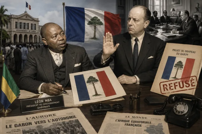 Léon Mba et le rêve avorté d'un Gabon département français: histoire du drapeau gabonais